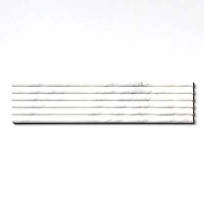 Calacatta Renaissance Honlanmış Flüt Döşeme Mermer Vurgulu Fayanslar 6×24