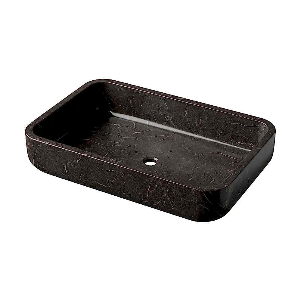 Iris Black Honed Oasis Marble Sink