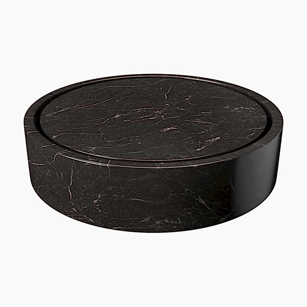 Iris Black Honed Serenity Marble Sink