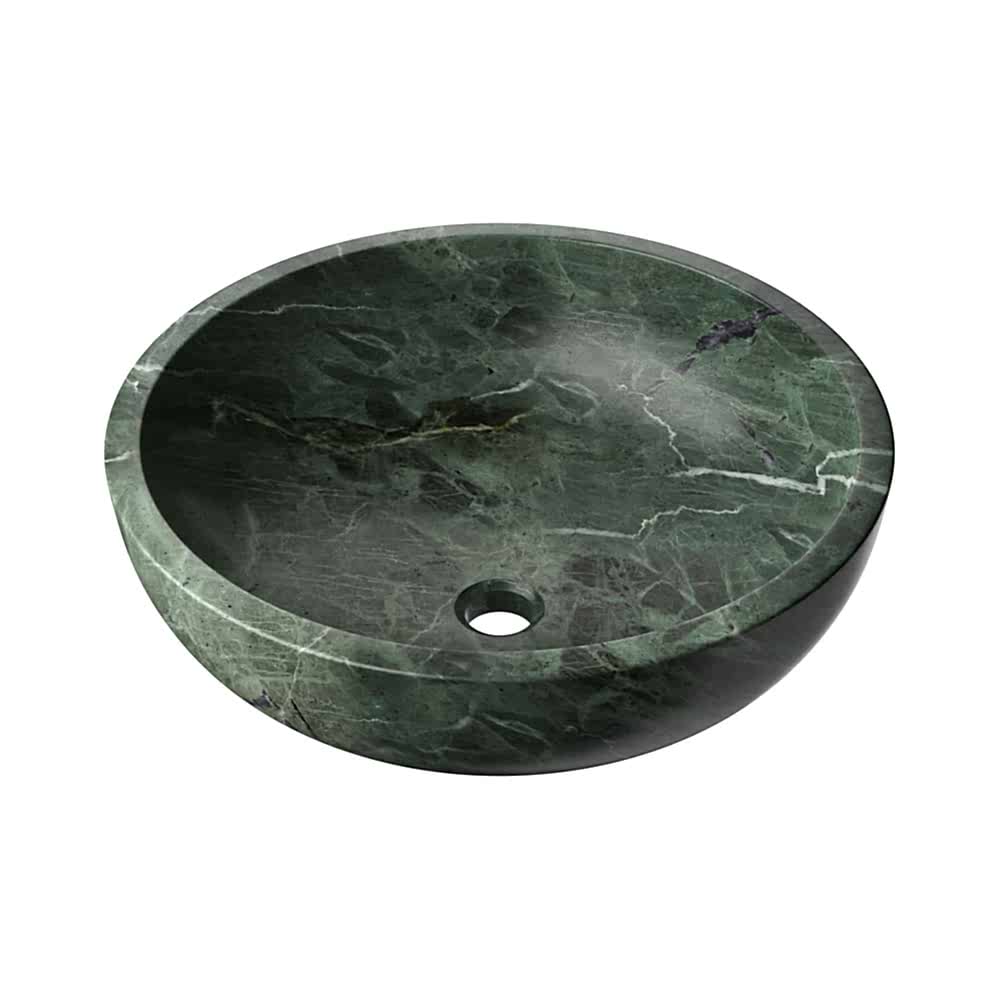 Verde Tia Honed Vessel Marble Sink