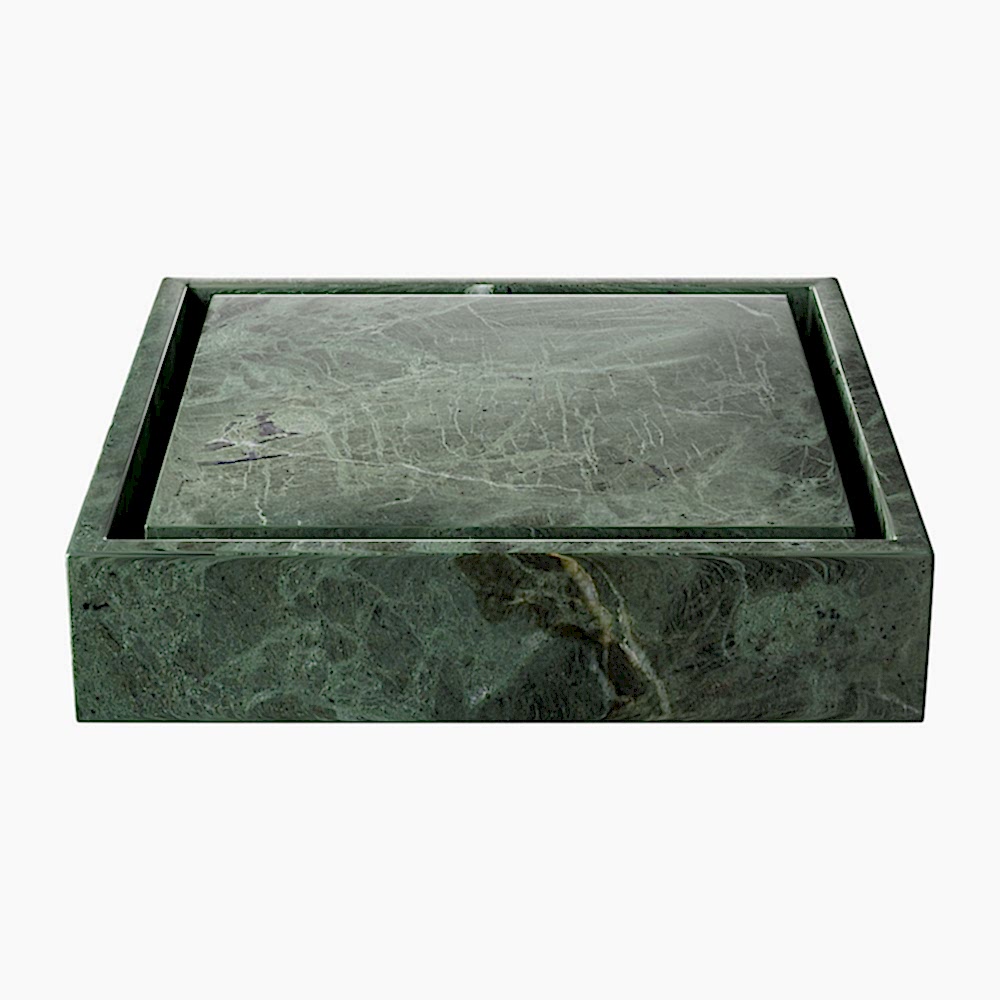 Verde Tia Honed Bauhaus Marble Sink