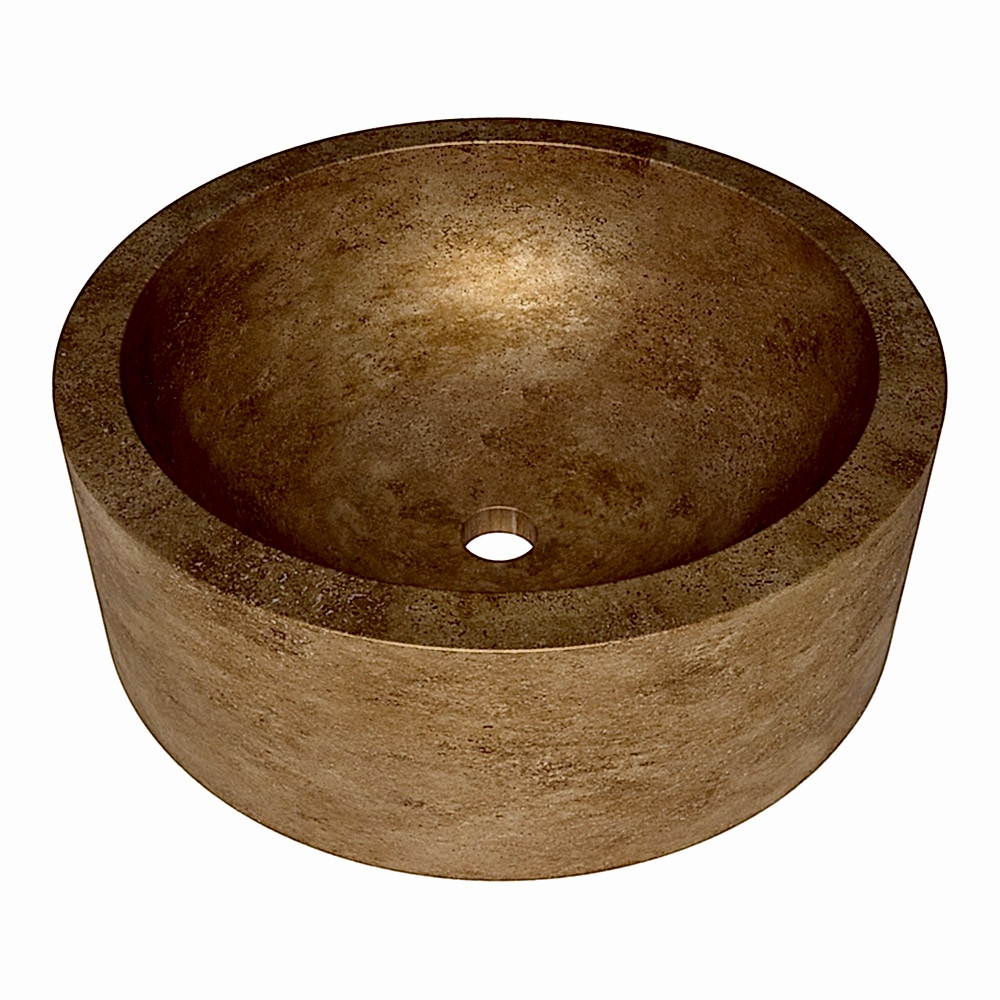 Walnut Dark Honed Bowl Travertine Sink