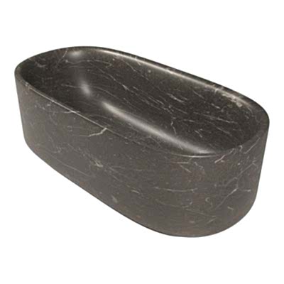 Iris Black Honed  Marble Tub 33 30/64×78 47/64