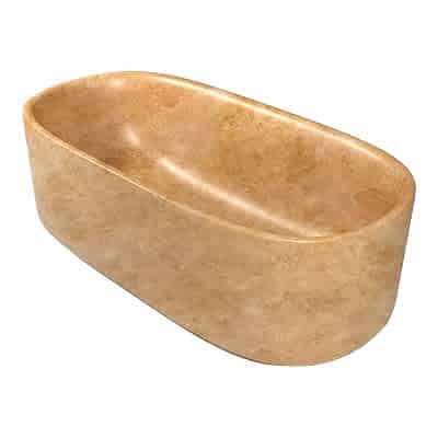 Walnut Dark Honed  Marble Tub 33 30/64×78 47/64