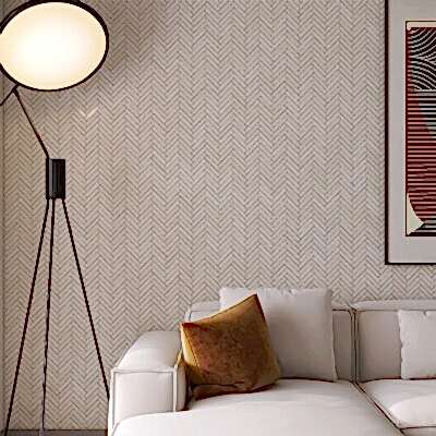 Delano Honed Herringbone 5/8×3 Marble Mosaic 10 7/16×12 13/16 (MS02347)