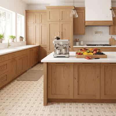 Papyrus Honed Diagonal Basket Weave Limestone Mosaic 13 3/16×13 3/16 (MS02611)