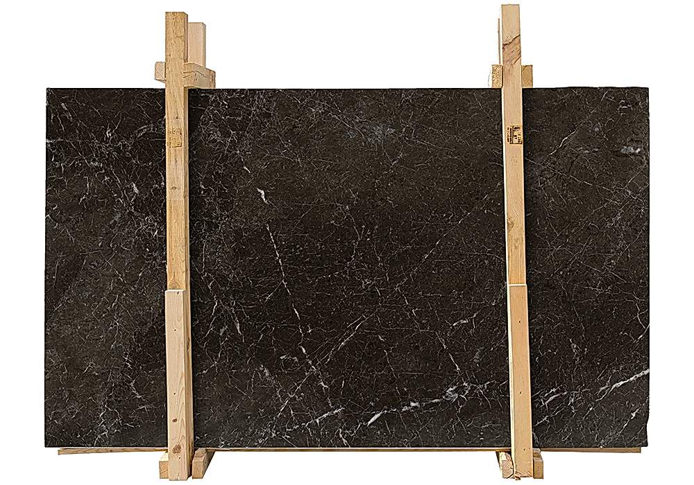 Iris Black Polished  Marble Slab Random
