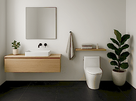 Black and White Bathroom Tile